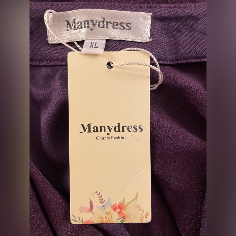 Sleeveless Halter Dress Knee Length Formal Size XL Purple - Picture 16 of 16